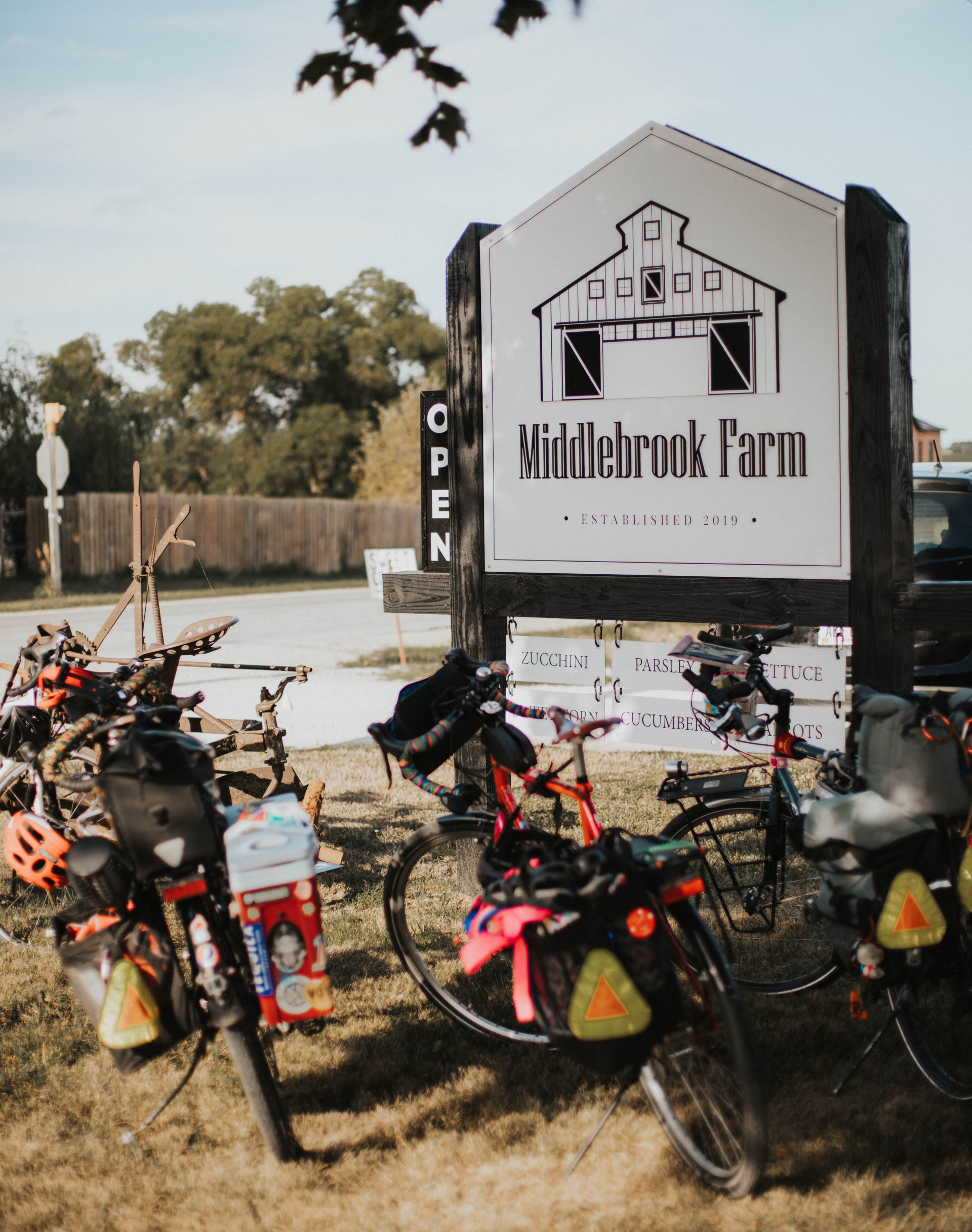 Middlebrook Farm with bicycles parked