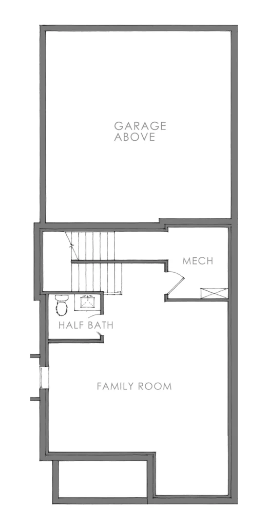 Homestead Townhomes 2 Story Lower Level Floor Plan