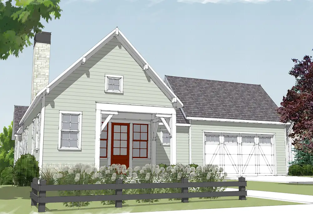 Parkland A Villa exterior architectural rendering